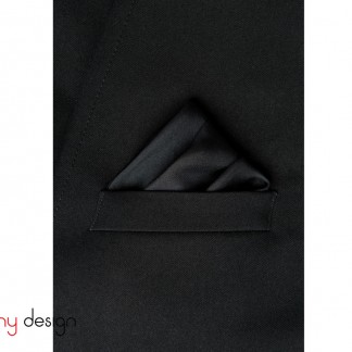 Khăn lụa vuông pocket square -BLACK ONYX